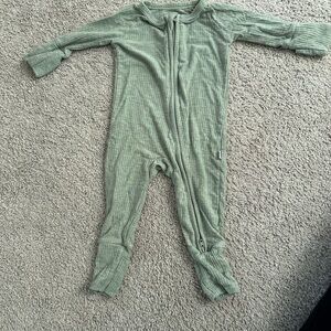 Little Sleepies Sage Green Kids Footie